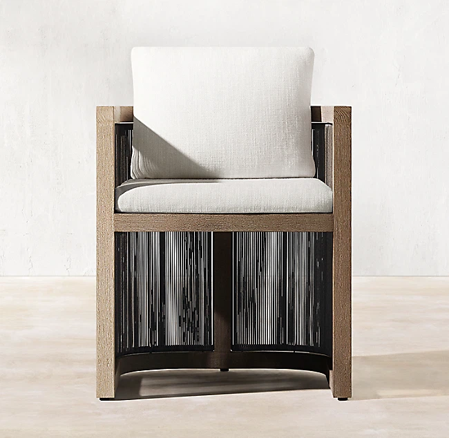 Outdoor Mixed Materials Teak Dining Set